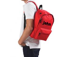Personalised Adult Backpack Rucksack with your name on it