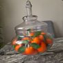 Apothecary jar Large with decorative mandarins Image 2