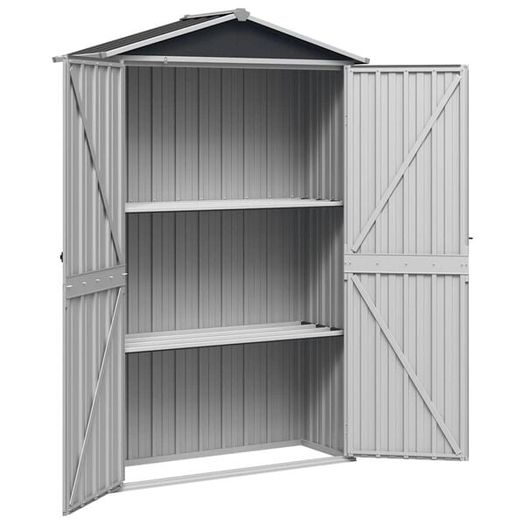 Garden Shed Anthracite 116x45x175 cm Galvanised Steel