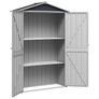 Garden Shed Anthracite 116x45x175 cm Galvanised Steel Image 10