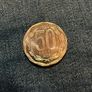 Chile 2008, 50 Pesos Coin, Bernardo O Higgins Image 2