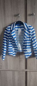 stripe crop padded blazer size xxs xs s m