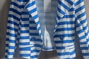 stripe crop padded blazer size xxs xs s m