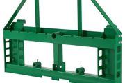 Skid Steer Pallet Frame, 1814 kg Rated Load Capacity, 115 cm Pallet Fork Frame Attachments with 50.8 mm Hitch Receiver &amp; Spear Sleeves