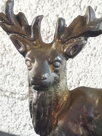 Antique Brass Stag Doorstop