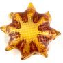 Vintage Chalet Bomboniere Amber glass bowl Image 4