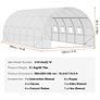 Walk-in Tunnel Greenhouse 19.36x9.68x6.5ft Galvanized Frame PE Cover White Image 2