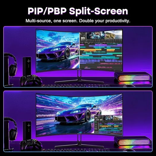 34-Inch Curved Gaming Monitor, 3440x1440 WUQHD, 240Hz, 1ms MPRT, Fast VA Curved Screen, 1500R, Adaptive Sync, HDR, sRGB 130%, 3000:1 Contrast, HDMI2.1&DP1.4, VESA Mount, PIP/PBP, AMZG34C5QPro