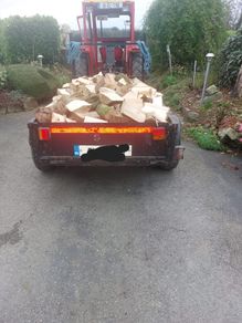 Ash blocks of firewood
