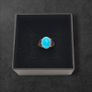 Antique Victorian Blue Glass Intaglio Tiny Silver Ring Image 10