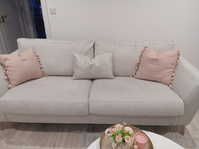 Beige sofa only 2 years old
