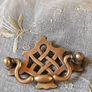 3 x Antique Brass Furniture Drawer Cupboard Door Handles Image 3