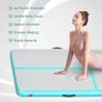 5M Inflatable Gymnastics Tumbling Mat | Air Floor Training Mat | Workout Mat | Exercise Fitness Mat for Gymnastics, Pilates, Yoga, Martial Arts, Home, Outdoor Sport, Gym, Beach, Cheerleading Image 5