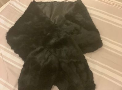 New Black Fur Stole