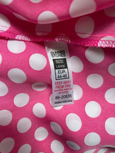 Dunnes pink polka dot blouse size 16