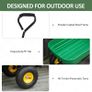 125 Litre Large Garden Cart Heavy Duty 4 Wheel Trolley Dump Wheelbarrow Tipping Truck Trailer - Green Image 5
