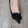 ZARA black satin ruffle kitten heels Sz 40 (Fit 7-7.5UK) - Rrp 59.99 Image 2