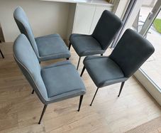 Dylan Dining Chairs - set of 4 in blue / grey