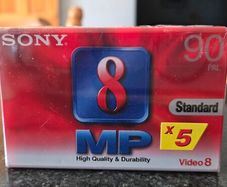 Sony Video8 MP 90 Tapes - Factory Sealed 5 Pack