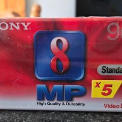 Sony Video8 MP 90 Tapes - Factory Sealed 5 Pack