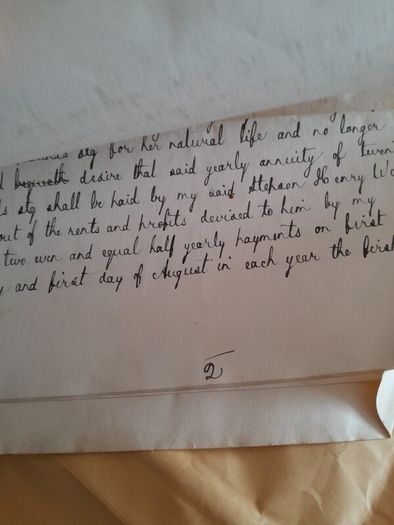 1890 irish hand written document