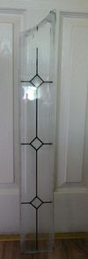 Antique Stunning Leaded Stained Glass Window Art 31" x 4,5"