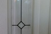 Antique Stunning Leaded Stained Glass Window Art 31" x 4,5"