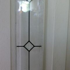 Antique Stunning Leaded Stained Glass Window Art 31" x 4,5"