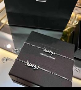 ysl necklace and bracelet matching set