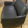 Black leather sofa Image 2