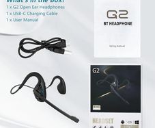 G2 Open Ear Headphones with Noise Cancelling Microphone, Wireless Earphones