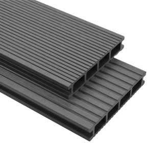 WPC Decking Boards with Accessories 40 m(sqr) 2.2 m Grey
