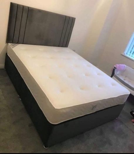 New Stylish Double 4ft, 4ft6, King 5ft And 6ft Superking Sizes Divan Beds Instock. Drawers And Optional Tufted Mattresses Available. Free Delivery