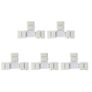 5x 10mm 4 Pin 3528 5050 RGB LED Strip Light Wire PCB Connector Mix shape L T Straight Clips Image 5