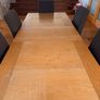 Solid oak dining table and 6 chairs Image 4