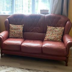Three weather leather sofa.