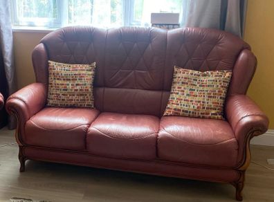 Three weather leather sofa.