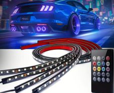 RGB LED Underglow Car Light Strips, Sound-Activated