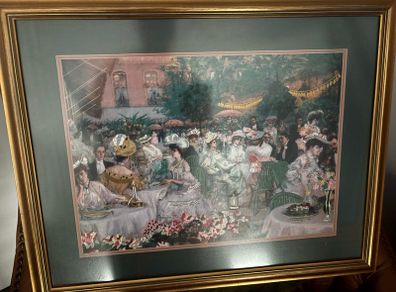 Framed tapestry picture