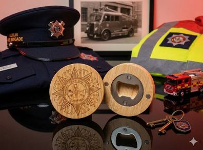 Dublin Fire Brigade Laser Engraved Magnetic Bottle Opener