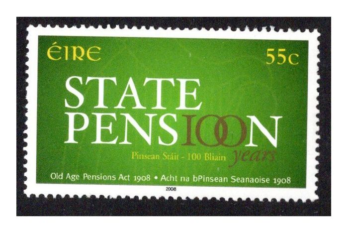 2008 Ireland Centenary of the Old Age Pensions Act Commemorative Stamp Mint Never Hinged (MNH)