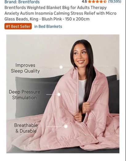 Pink Weighted blankets 8kg 150cm X 200cm