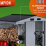 Metal Garden Shed with Metal Foundation 8.5 x 6.7 x 5.9 ft Image 4