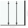 Folding Shower Enclosure 3 Panels ESG 130x138 cm Black Image 7