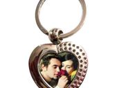 Personalized Metal keyring Keychain Heart shape great valentines day gift present