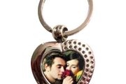 Personalized Metal keyring Keychain Heart shape great valentines day gift present