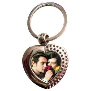 Personalized Metal keyring Keychain Heart shape great valentines day gift present