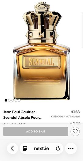 JPG Scandal Absolu 100ml parfum for him