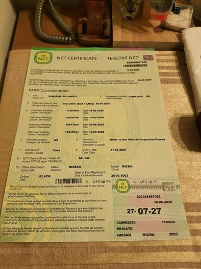 Nissan Micra Fresh Nct Up To 07/27 And Tax 03/27