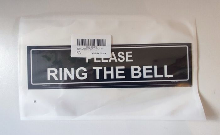 "Please ring the bell" stickers - bundle of 3